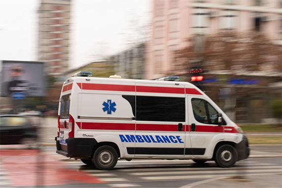 ambulance in the street