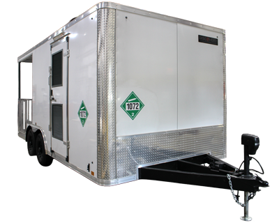 NOVAIR oxygen generator in a custom trailer